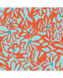 Tela Baño Estampada Tiare Turquoise