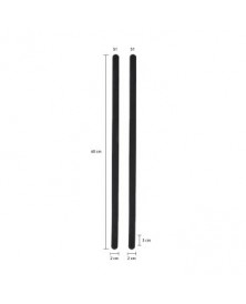 Asas 60cm negras y marrones