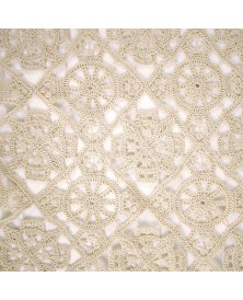 Tela de encaje Crochet con diseño circular