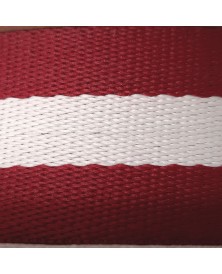 Cinta Mochila Listas Algodón Rojo
