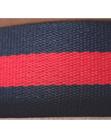 Cinta Mochila Listas Algodón Azul