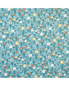 Popelín Retro Flowers