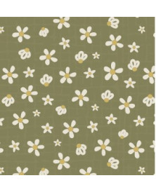 Tela Good Boy ´N´Kitty Flores Verde