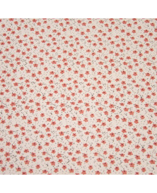 Tela franela algodón flores camelia