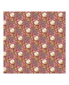 Tela tilda colección Sanctuary Cottonfield maroon