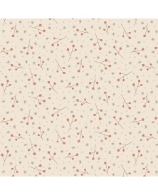 Tela Colección Down Tinsel Berry Stalks Cream