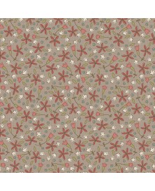 Tela Colección Down Tinsel Poinsettias Grey