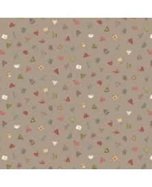 Tela Colección Down Tinsel Christmas Cups Brown