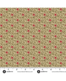 Tela Andover Joy Evergreen Cranberries