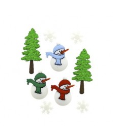 Botones Muñecos de nieve